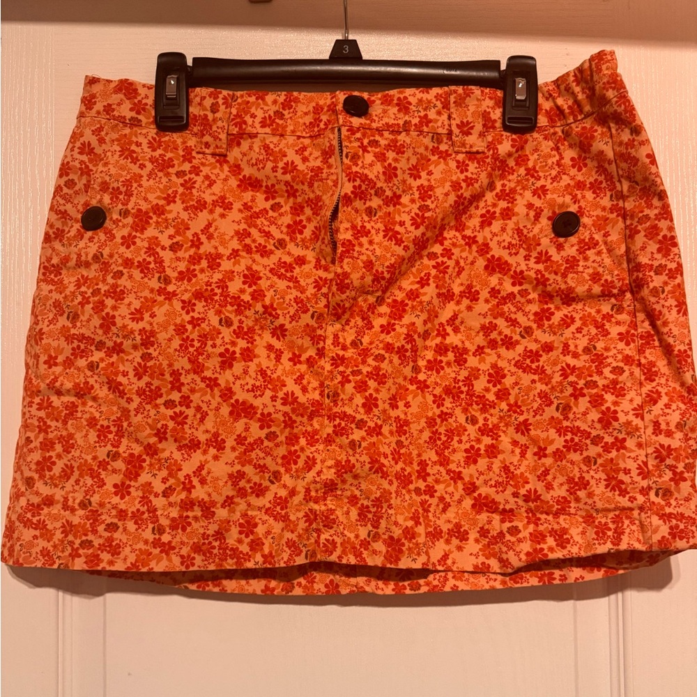 Wild Fable Red Floral Mini Skirt